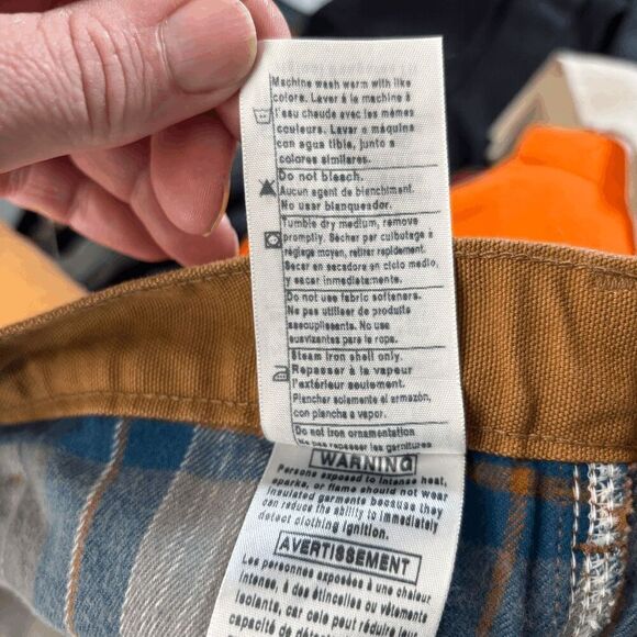 Carhartt Original Fit Duck Flannel Lined Work Dungaree Mens Pants Mens Sz 42x30 - Picture 7 of 7